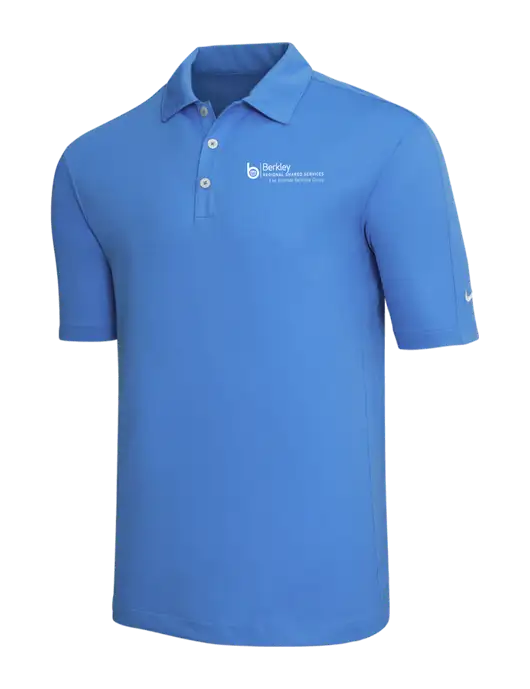Nike Light Royal Blue Tech Sport Dri-FIT Polo w/Berkley RSS logo