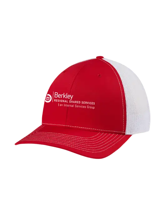 Richardson Adjustable Snapback Original 112 Trucker Cap Red w/White Mesh w/Berkley RSS logo