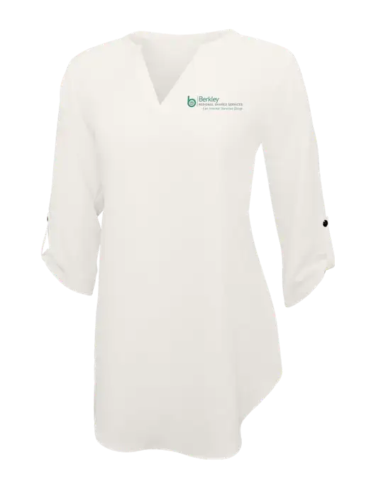 Ivory Womens 3/4 Sleeve Tunic Blouse w/Berkley RSS logo