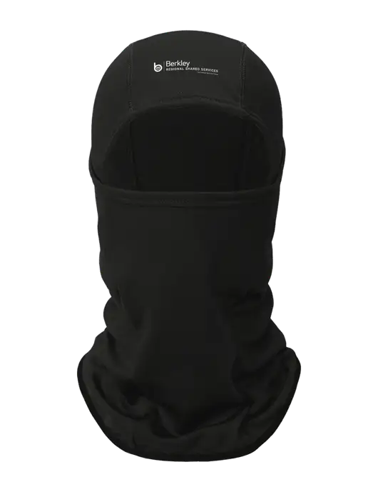 Black CornerStone Smooth Fleece Face Mask w/Berkley RSS logo