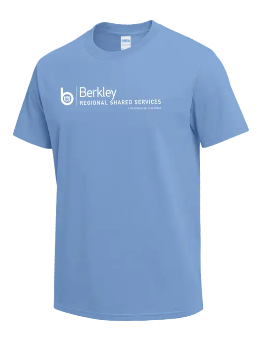 Light Blue Heavyweight 6.1 oz T-Shirt w/Berkley RSS logo