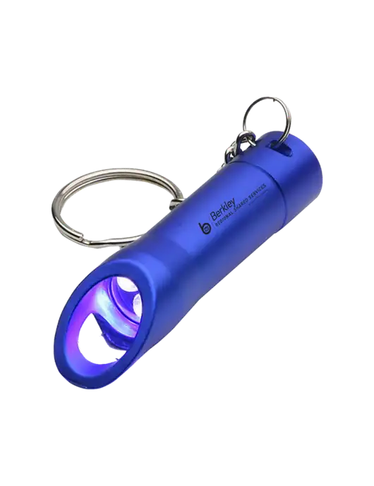 Royal Pocket LED Flashlight with Bottle Opener & Keychain w/Berkley RSS logo