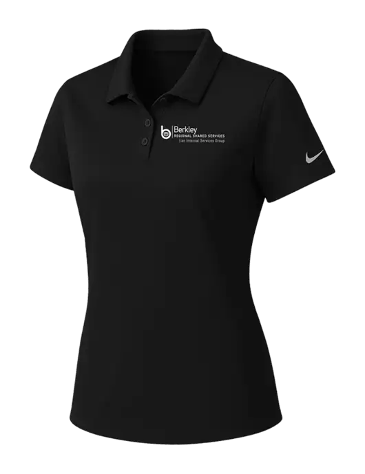 Nike Womens Black Dry Essential Solid Polo w/Berkley RSS logo