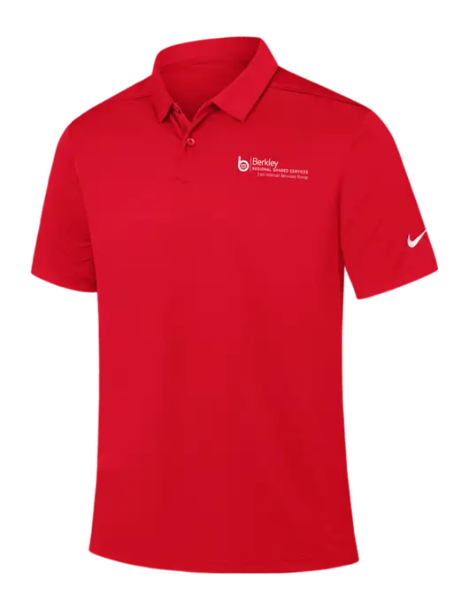Nike Red Dry Essential Solid Polo w/Berkley RSS logo