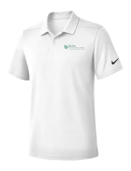 Nike White Dry Essential Solid Polo w/Berkley RSS logo