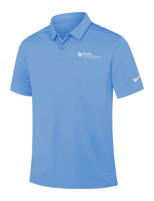 Nike Light Blue Dry Essential Solid Polo w/Berkley RSS logo
