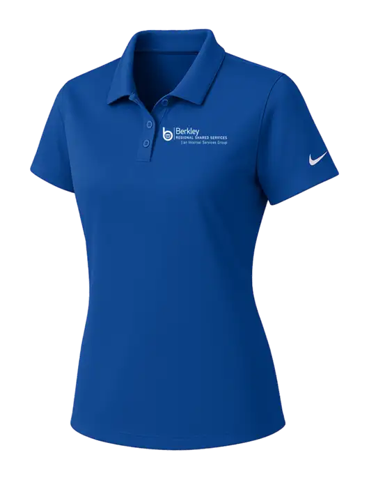 Nike Womens Dark Royal Dry Essential Solid Polo w/Berkley RSS logo