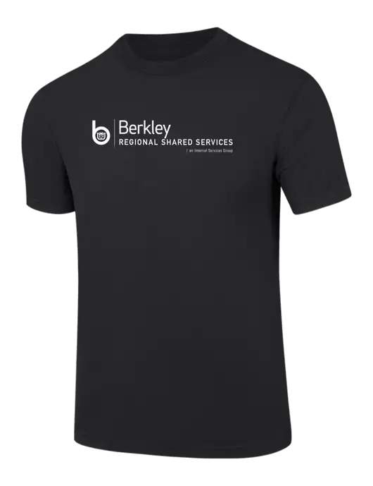 Comfort Colors 6.1 oz Black Heavyweight Ring Spun T-Shirt w/Berkley RSS logo