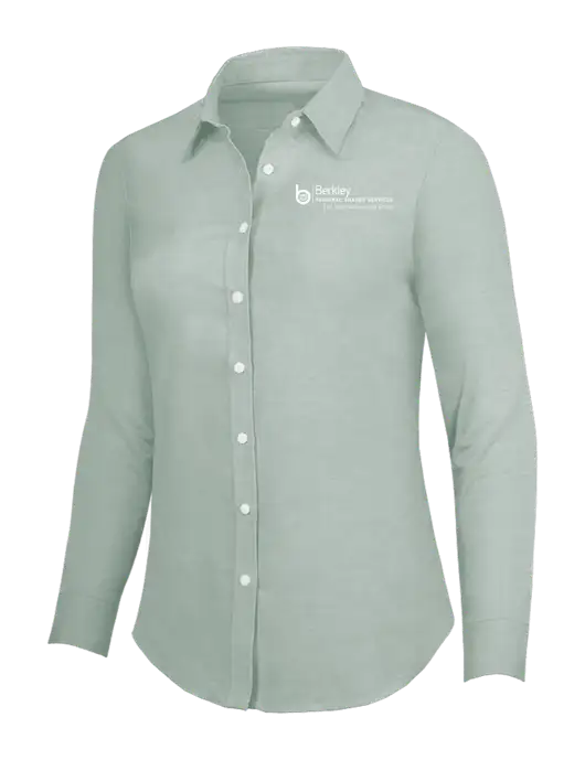 Very Light Green Womens SuperPro Oxford Shirt w/Berkley RSS logo