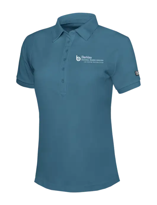 OGIO Womens Light Slate Blue Jewel Polo w/Berkley RSS logo