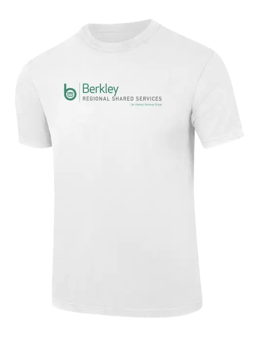 Comfort Colors 6.1 oz White Heavyweight Ring Spun T-Shirt w/Berkley RSS logo