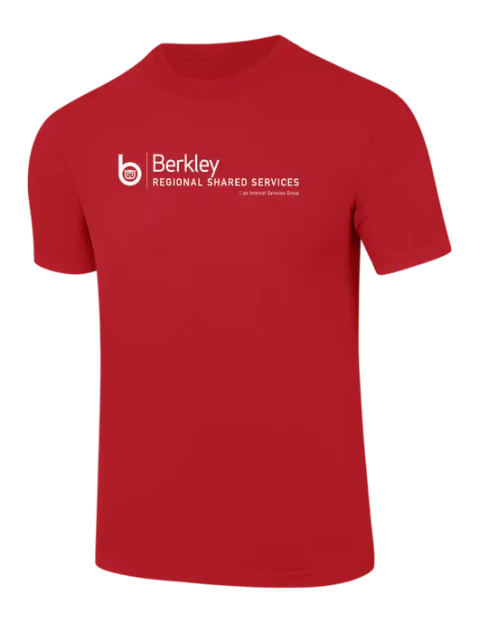 Comfort Colors 6.1 oz Red Heavyweight Ring Spun T-Shirt w/Berkley RSS logo