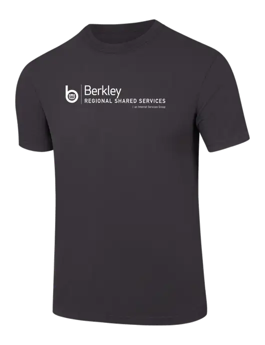 Comfort Colors 6.1 oz Dark Grey Heavyweight Ring Spun T-Shirt w/Berkley RSS logo