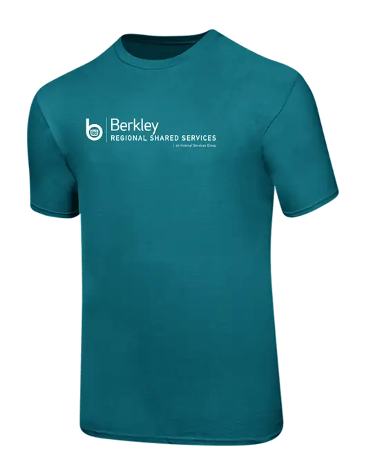Ring Spun Teal 4.5 oz T-Shirt w/Berkley RSS logo