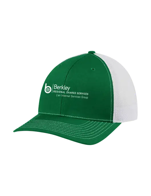 Richardson Adjustable Snapback Original 112 Trucker Cap Kelly w/White Mesh w/Berkley RSS logo