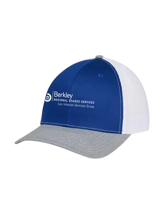 Richardson Adjustable Snapback Original 112 Trucker Cap Royal/HeatherGrey/White Mesh w/Berkley RSS logo