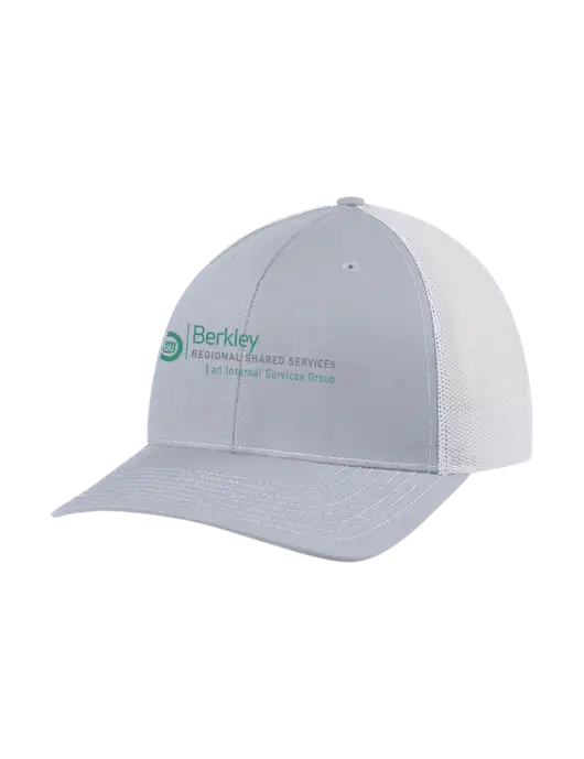 Richardson Adjustable Snapback Original 112 Trucker Cap Light Heather Grey w/White Mesh w/Berkley RSS logo