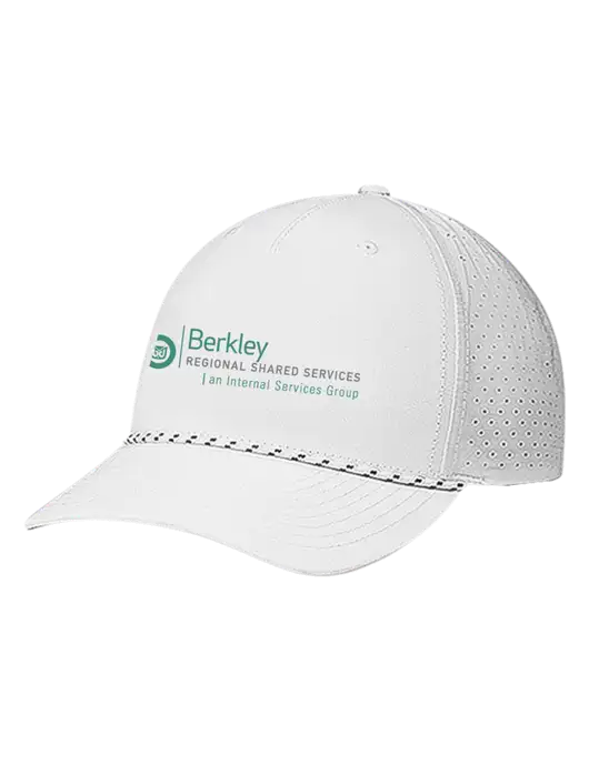 Richardson Laser Perf Performance White/White-Black Rope Cap w/Berkley RSS logo