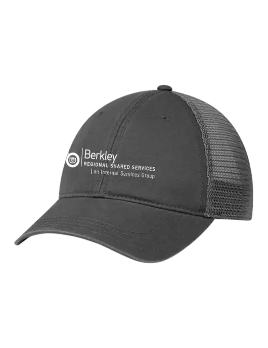 Richardson 111 Garment Washed Trucker Cap Charcoal w/Charcoal Mesh w/Berkley RSS logo