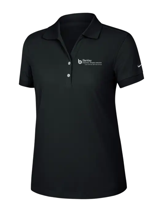Nike Womens Dri-FIT Classic Black Polo w/Berkley RSS logo