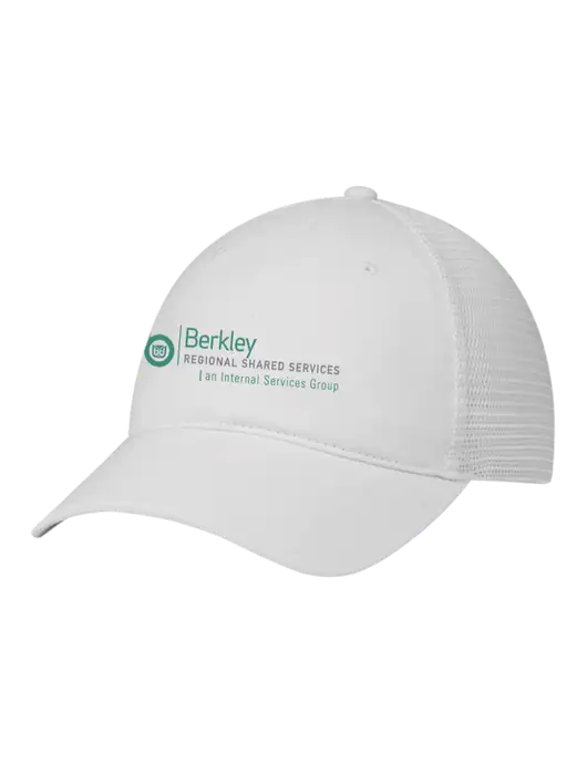 Richardson 111 Garment Washed Trucker Cap White w/White Mesh w/Berkley RSS logo