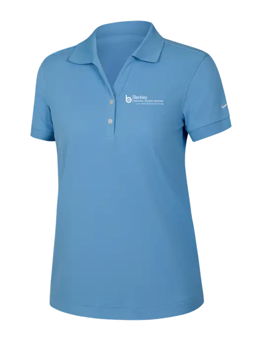 Nike Womens Dri-FIT Classic Light Blue Polo w/Berkley RSS logo