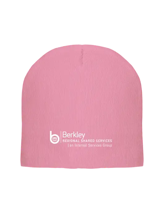 Solid Light Pink Element Knit Beanie w/Berkley RSS logo