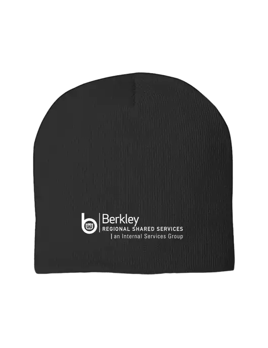 Solid Black Element Knit Beanie w/Berkley RSS logo