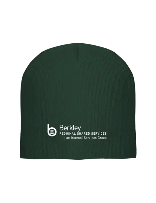 Solid Dark Green Element Knit Beanie  w/Berkley RSS logo