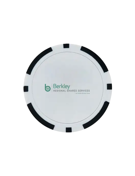 Black Poker Chip Ball Marker w/Berkley RSS logo