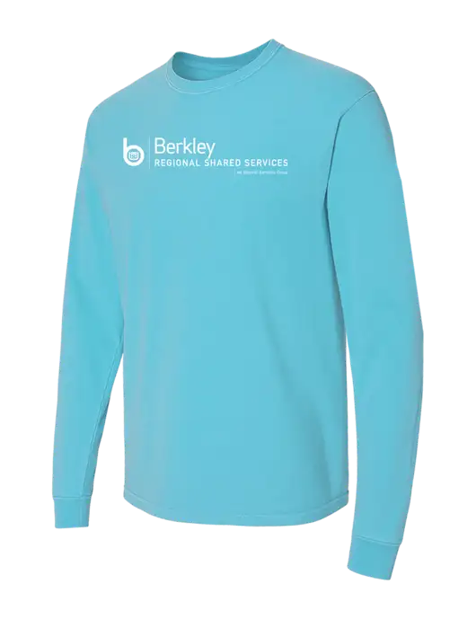 Comfort Colors Garment-Dyed Light Sapphire Heavyweight Long Sleeve T-Shirt w/Berkley RSS logo