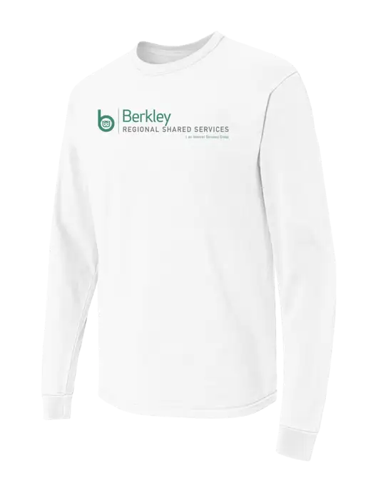 Comfort Colors Garment-Dyed White Heavyweight Long Sleeve T-Shirt w/Berkley RSS logo