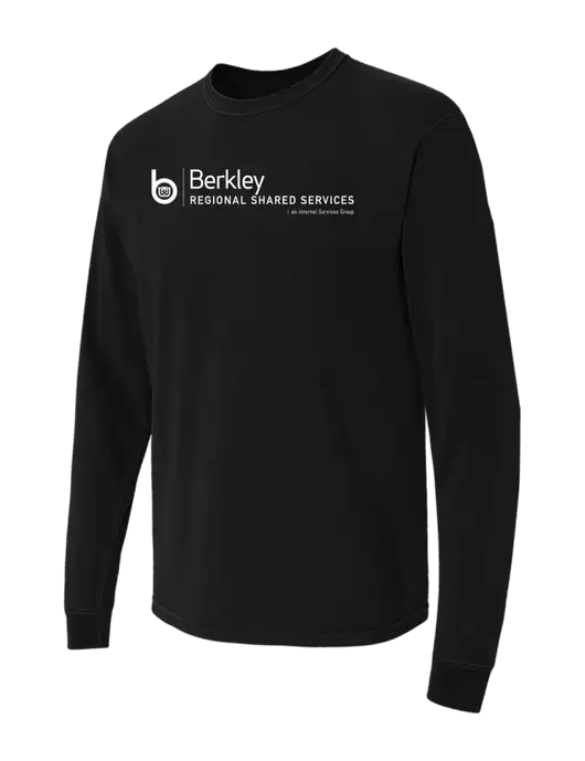 Comfort Colors Garment-Dyed Black Heavyweight Long Sleeve T-Shirt w/Berkley RSS logo