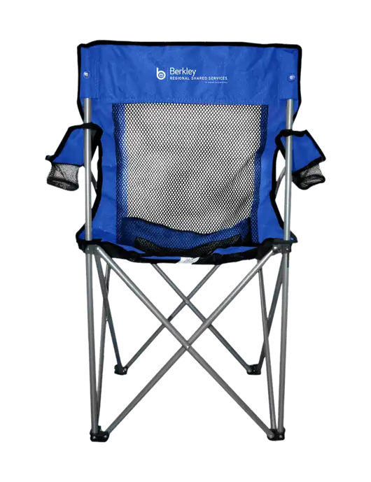 Titan Dark Royal Blue/Black Mesh Folding Chair w/Berkley RSS logo