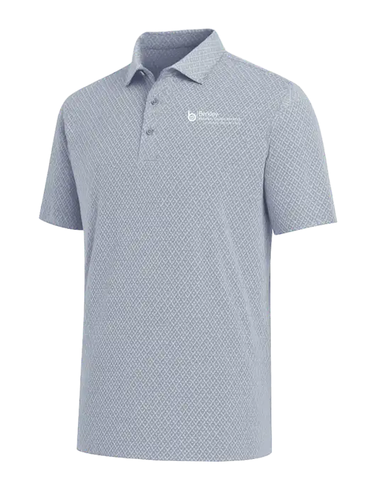 Callaway All-Over Stitched Medium Grey Chev Polo  w/Berkley RSS logo