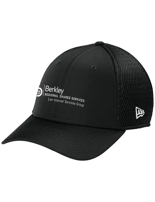 New Era 39THIRTY Performance Stretch Black Mesh Cap w/Berkley RSS logo