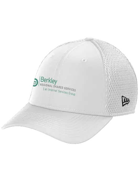 New Era 39THIRTY Performance Stretch White Mesh Cap w/Berkley RSS logo