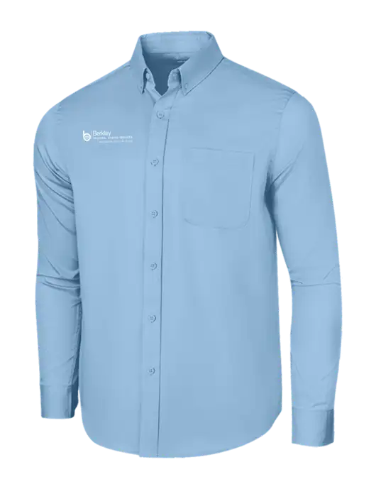 Long Sleeve Light Blue Superpro React Twill Shirt w/Berkley RSS logo