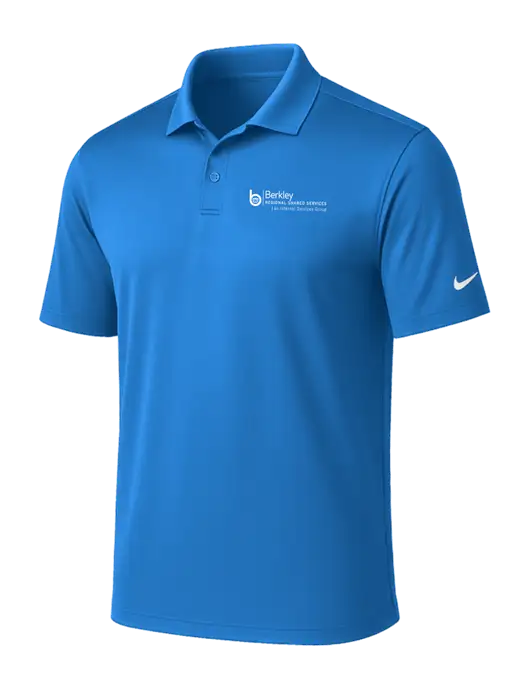 NIKE Light Royal Victory Solid Polo w/Berkley RSS logo