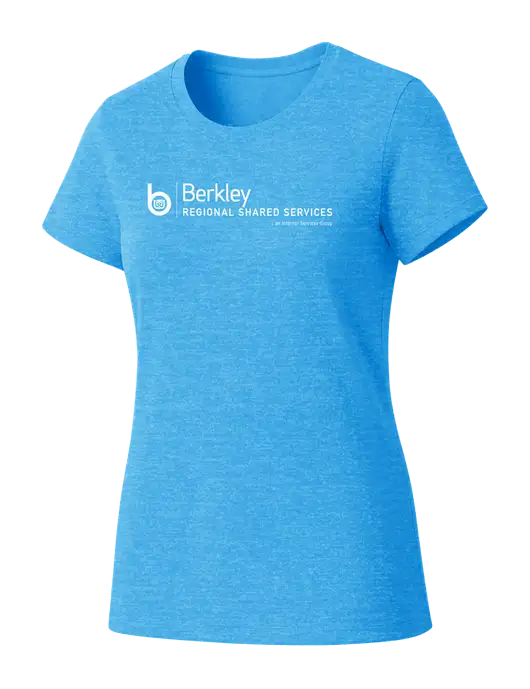Womens Seriously Soft Light Sapphire T-Shirt w/Berkley RSS logo