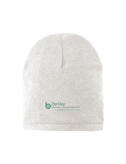 White Fleece-Lined Beanie Cap w/Berkley RSS logo