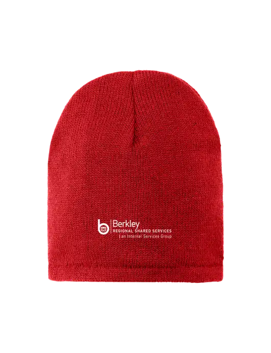 Red Fleece-Lined Beanie Cap w/Berkley RSS logo