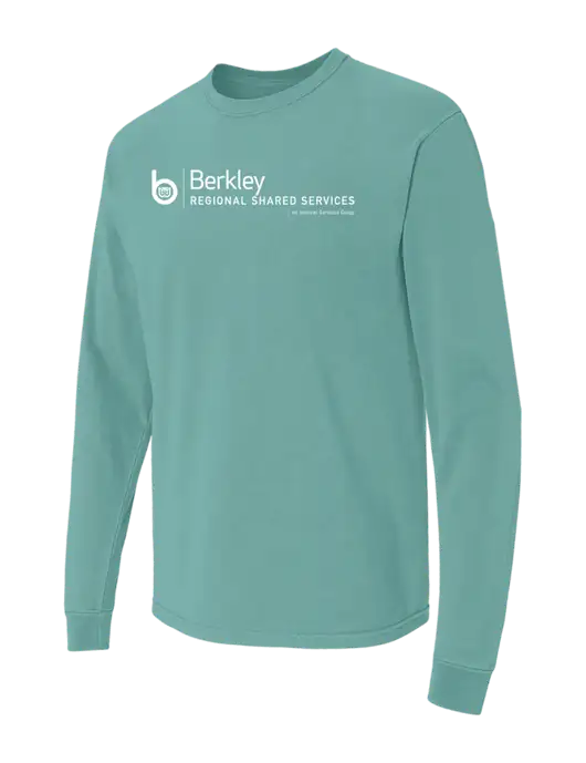 Comfort Colors Garment-Dyed Light Teal Heavyweight Long Sleeve T-Shirt w/Berkley RSS logo