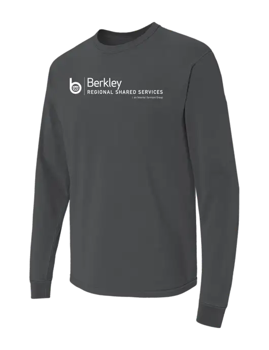 Comfort Colors Garment-Dyed Dark Grey Heather Heavyweight Long Sleeve T-Shirt w/Berkley RSS logo