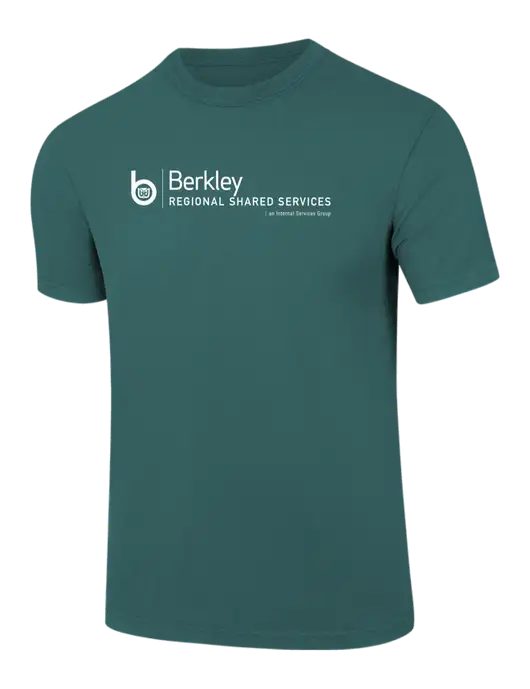 Comfort Colors 6.1 oz Dark Green Heather Heavyweight Ring Spun T-Shirt w/Berkley RSS logo