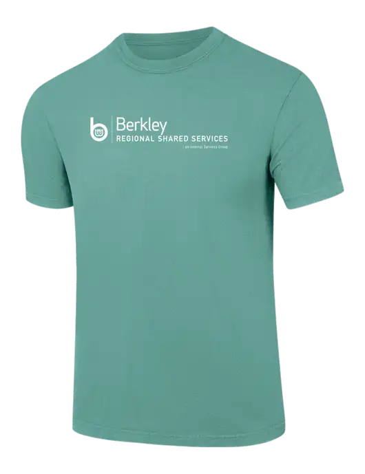 Comfort Colors 6.1 oz Light Teal Heavyweight Ring Spun T-Shirt w/Berkley RSS logo