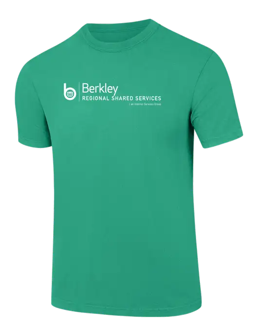Comfort Colors 6.1 oz Kelly Green Heavyweight Ring Spun T-Shirt w/Berkley RSS logo