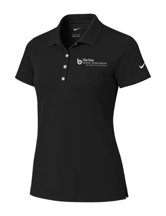Nike Womens Black Tech Basic Dri-FIT Polo
 w/Berkley RSS logo