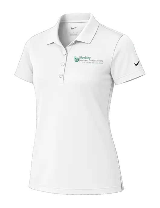 Nike Womens White Tech Basic Dri-FIT Polo
 w/Berkley RSS logo