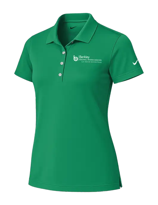 Nike Womens Kelly Green Tech Basic Dri-FIT Polo
 w/Berkley RSS logo